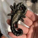 Silver Obsidian Golden Obsidian Scorpion Animal Zodiac Carving