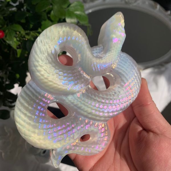 Angel Aura Coated Snake Animal Carving