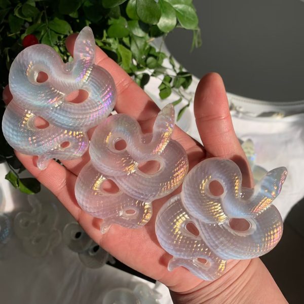 Angel Aura Coated Snake Animal Carving