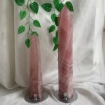 Big Rose Quartz Point Tower With Free Stand