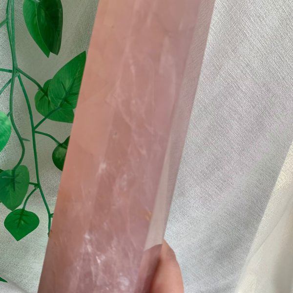 Big Rose Quartz Point Tower With Free Stand