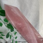 Big Rose Quartz Point Tower With Free Stand