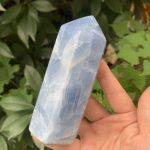 Big Blue Calcite Tower Large Crystal Point Tower