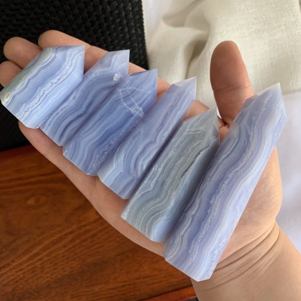 Blue Lace Agate Point Tower