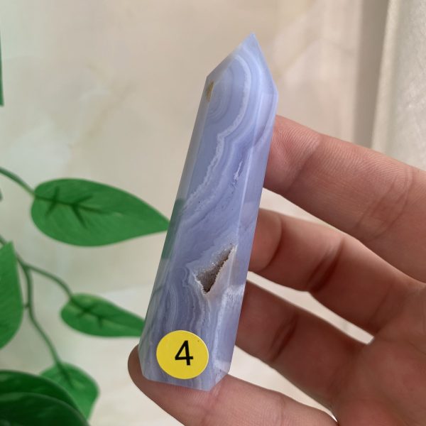 Blue Lace Agate Point Tower