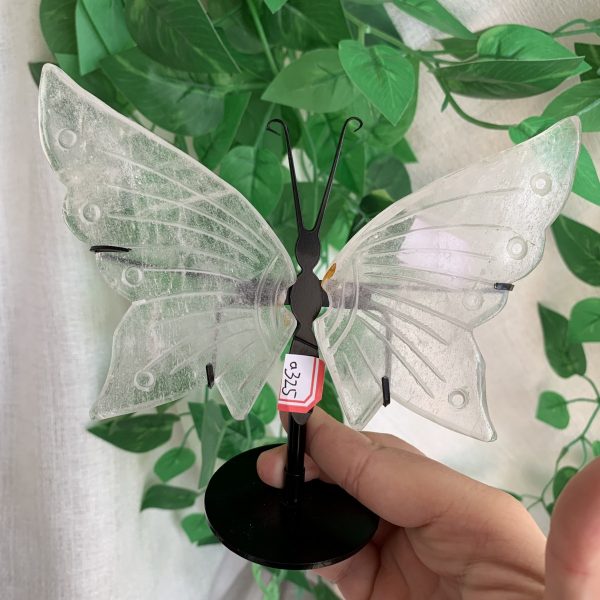 Small Crystal Butterfly Wing With Stand