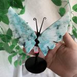 Small Crystal Butterfly Wing With Stand