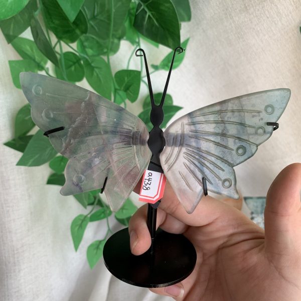 Small Crystal Butterfly Wing With Stand