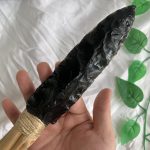 Raw Obsidian Knife Blade - Hand Made Knapped "Dragon Glass"