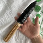 Raw Obsidian Knife Blade - Hand Made Knapped "Dragon Glass"