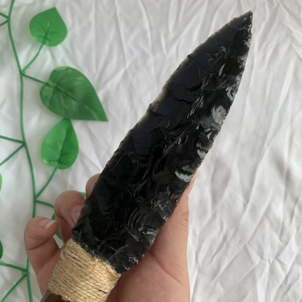 Raw Obsidian Knife Blade - Hand Made Knapped "Dragon Glass"