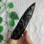 Raw Obsidian Knife Blade - Hand Made Knapped "Dragon Glass"