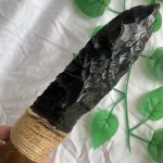 Raw Obsidian Knife Blade - Hand Made Knapped "Dragon Glass"