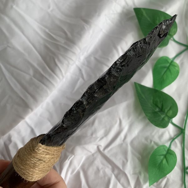 Raw Obsidian Knife Blade - Hand Made Knapped "Dragon Glass"