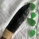 Raw Obsidian Knife Blade - Hand Made Knapped "Dragon Glass"