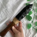 Raw Obsidian Knife Blade - Hand Made Knapped "Dragon Glass"