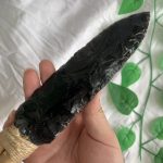 Raw Obsidian Knife Blade - Hand Made Knapped "Dragon Glass"