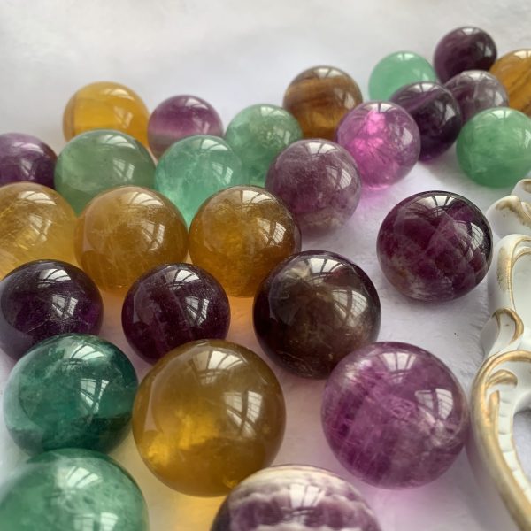 Mini Colorful Fluorite Sphere Ball