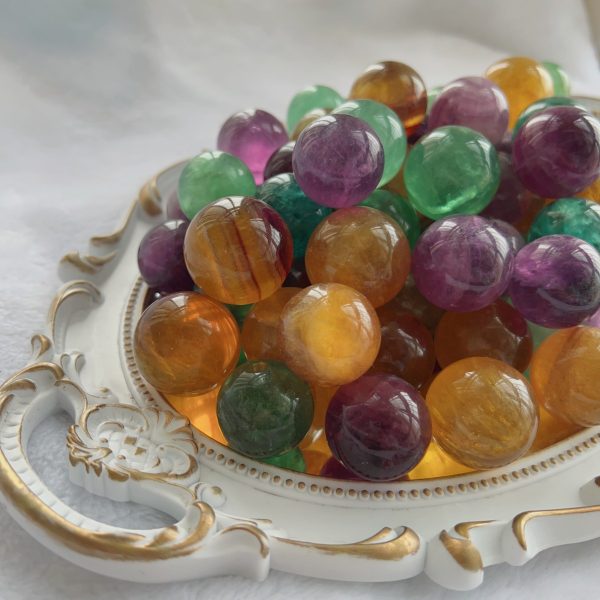 Mini Colorful Fluorite Sphere Ball