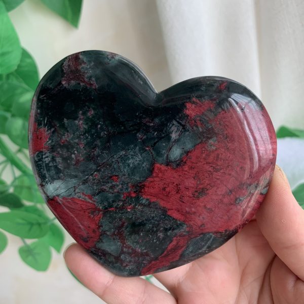 Big Peach Blossom Jade Heart Carving