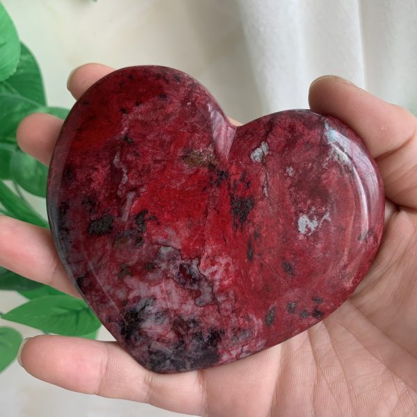 Big Peach Blossom Jade Heart Carving