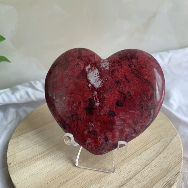 Big Peach Blossom Jade Heart Carving