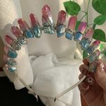 Aura Crystal Crown Colorful Coated Quartz Headpiece Crystal Crown Headband