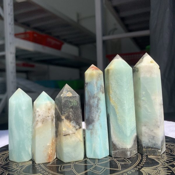 Sky Blue Amazonite Point Tower