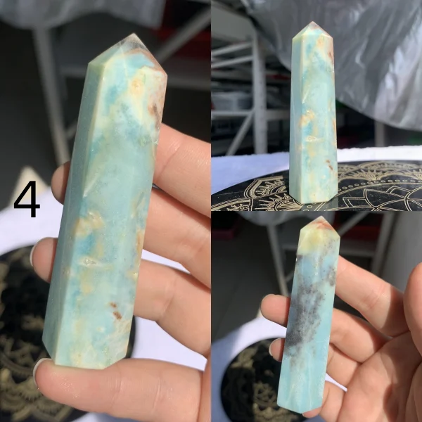 Sky Blue Amazonite Point Tower