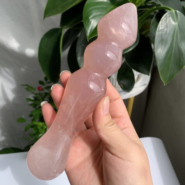 Goddess Wand Rose Quartz Yoni Wand Crystal Pleasure Wand