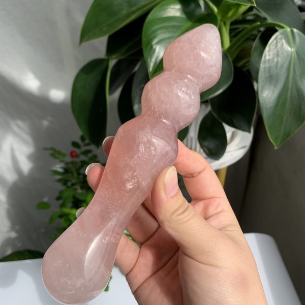 Goddess Wand Rose Quartz Yoni Wand Crystal Pleasure Wand