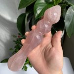 Goddess Wand Rose Quartz Yoni Wand Crystal Pleasure Wand