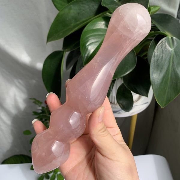 Goddess Wand Rose Quartz Yoni Wand Crystal Pleasure Wand