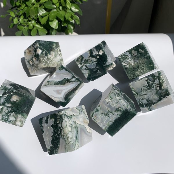 Moss Agate Magic Cube