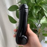 Obsidian Penis Crystal Dildo Carving  Self-Standing Toy&Decoration