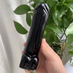 Obsidian Penis Crystal Dildo Carving  Self-Standing Toy&Decoration