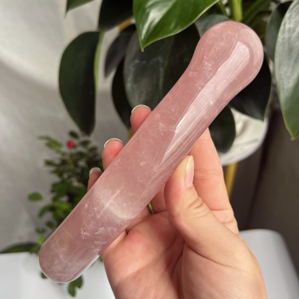 Rose Quartz Yoni Wand Sphere End Pleasure Massage Wand