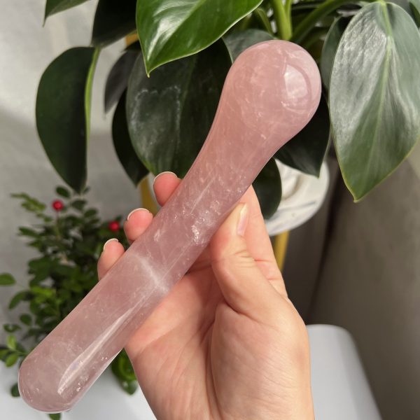 Rose Quartz Yoni Wand Sphere End Pleasure Massage Wand