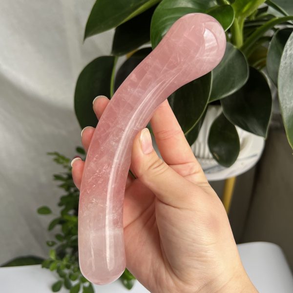 Rose Quartz Yoni Wand Sphere End Pleasure Massage Wand