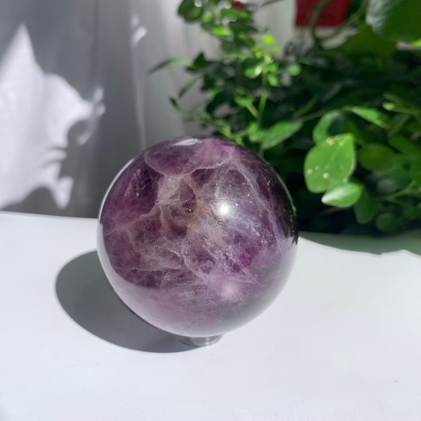 Watermelon Fluorite Sphere Ball Purple Pink Green Fluorite Crystal Sphere