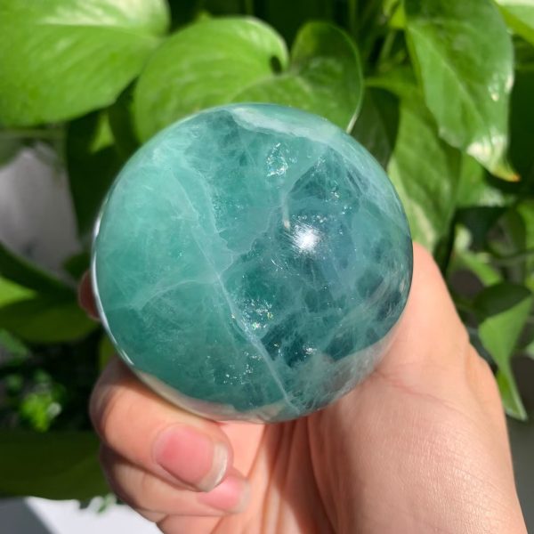 Watermelon Fluorite Sphere Ball Purple Pink Green Fluorite Crystal Sphere