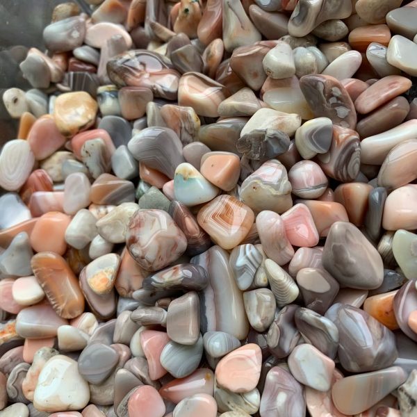 Pink Botswana Agate Gravel Polished Stone