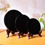 Black Glass Mirror Fake Obsidian Round Disc