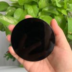 Black Glass Mirror Fake Obsidian Round Disc