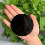 Black Glass Mirror Fake Obsidian Round Disc