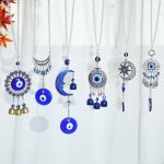 Blue Evil Eye Wall Hanging Tear Drop Lucky Gift Sun Catcher