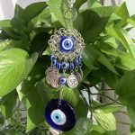 Blue Evil Eye Wall Hanging Tear Drop Lucky Gift Sun Catcher