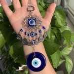 Blue Evil Eye Wall Hanging Tear Drop Lucky Gift Sun Catcher