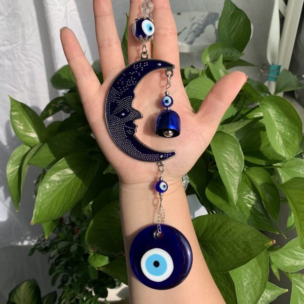 Blue Evil Eye Wall Hanging Tear Drop Lucky Gift Sun Catcher