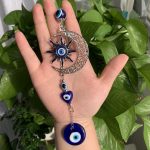 Blue Evil Eye Wall Hanging Tear Drop Lucky Gift Sun Catcher